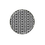 Black white Greek Key Hat Clip Ball Marker