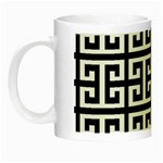 Black white Greek Key Night Luminous Mug