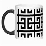 Black white Greek Key Morph Mug