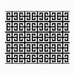 Black white Greek Key Small Glasses Cloth