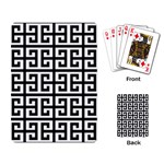 Black white Greek Key Playing Cards Single Design