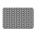 Black white Greek Key Small Doormat