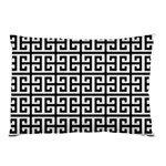 Black white Greek Key Pillow Case