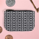 Black white Greek Key Mini Coin Purse