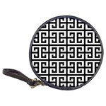 Black white Greek Key Classic 20-CD Wallet