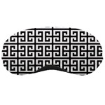 Black white Greek Key Sleeping Mask