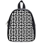 Black white Greek Key School Bag (Small)