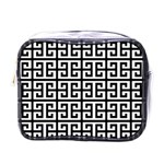 Black white Greek Key Mini Toiletries Bag (One Side)