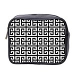 Black white Greek Key Mini Toiletries Bag (Two Sides)