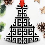 Black white Greek Key Ornament (Christmas Tree) 