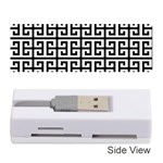 Black white Greek Key Memory Card Reader (Stick)