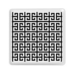 Black white Greek Key Memory Card Reader (Square)