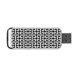 Black white Greek Key Portable USB Flash (One Side)