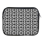 Black white Greek Key Apple iPad Zipper Case