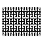 Black white Greek Key Double Sided Flano Blanket (Mini)