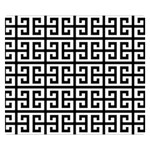 Black white Greek Key Double Sided Flano Blanket (Small)