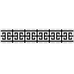 Black white Greek Key Flano Scarf (Large)