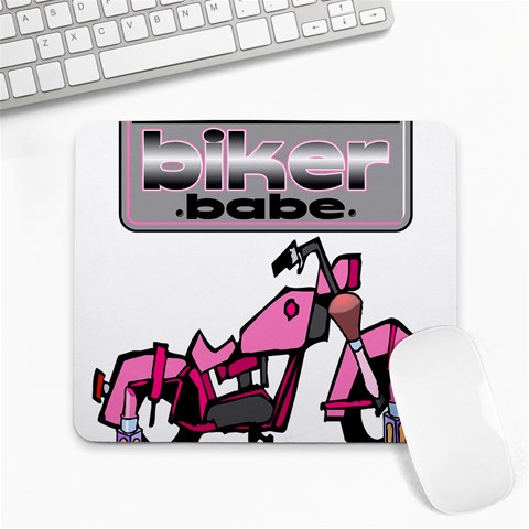 Biker Babe Large Mousepads from ArtsNow.com Front