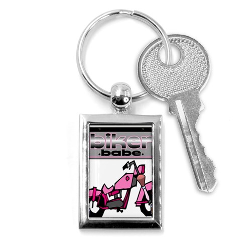 Biker Babe Key Chains (Rectangle)  from ArtsNow.com Front