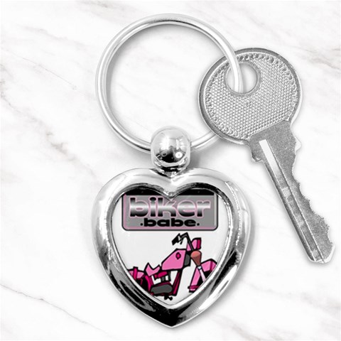 Biker Babe Key Chains (Heart)  from ArtsNow.com Front