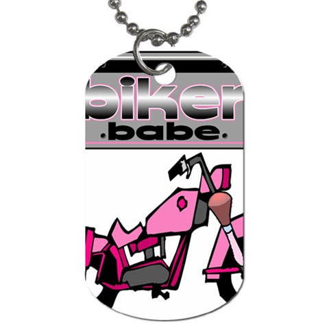 Biker Babe Dog Tag (One Side) from ArtsNow.com Front