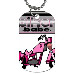 Biker Babe Dog Tag (Two Sides) from ArtsNow.com Front