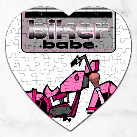 Biker Babe Jigsaw Puzzle (Heart) from ArtsNow.com Front