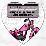 Biker Babe Jigsaw Puzzle (Heart)