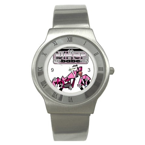 Biker Babe Stainless Steel Watch from ArtsNow.com Front