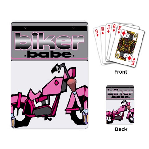 Biker Babe Playing Card from ArtsNow.com Back