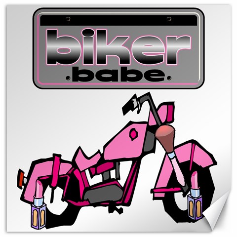 Biker Babe Canvas 12  x 12   from ArtsNow.com 11.4 x11.56  Canvas - 1