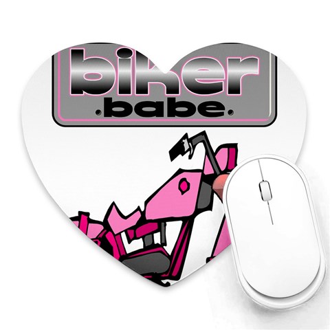 Biker Babe Heart Mousepads from ArtsNow.com Front