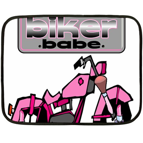 Biker Babe Double Sided Fleece Blanket (Mini)  from ArtsNow.com 35 x27  Blanket Back