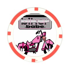 Biker Babe Poker Chip Card Guard (10 pack) from ArtsNow.com Back