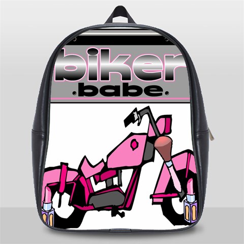 Biker Babe School Bag (Large) from ArtsNow.com Front