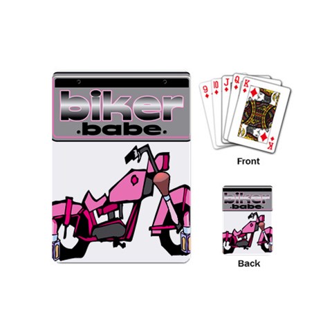 Biker Babe Playing Cards (Mini)  from ArtsNow.com Back