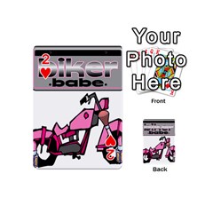 Biker Babe Playing Cards 54 (Mini)  from ArtsNow.com Front - Heart2