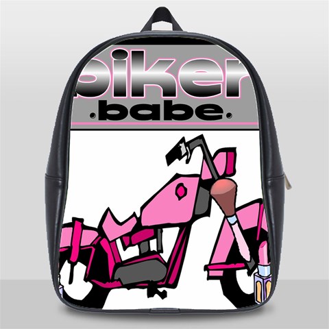 Biker Babe School Bag (XL) from ArtsNow.com Front