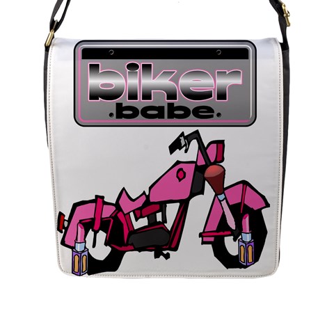 Biker Babe Flap Messenger Bag (L)  from ArtsNow.com Front