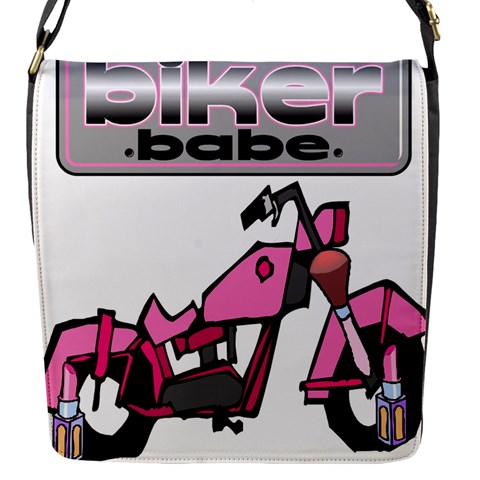 Biker Babe Flap Messenger Bag (S) from ArtsNow.com Front