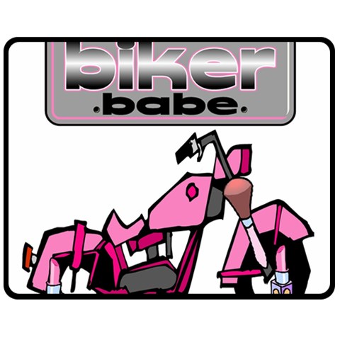 Biker Babe Double Sided Fleece Blanket (Medium)  from ArtsNow.com 58.8 x47.4  Blanket Back