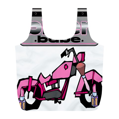 Biker Babe Full Print Recycle Bags (L)  from ArtsNow.com Front