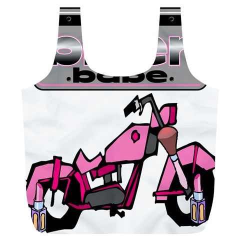 Biker Babe Full Print Recycle Bags (L)  from ArtsNow.com Front