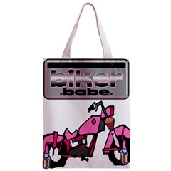 Biker Babe Zipper Classic Tote Bag from ArtsNow.com Front