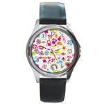 hipster kawaii  Round Metal Watch