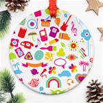 hipster kawaii  Ornament (Round)