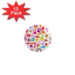 hipster kawaii  1  Mini Magnet (10 pack) 