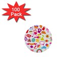 hipster kawaii  1  Mini Button (100 pack) 