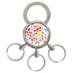 hipster kawaii  3-Ring Key Chain