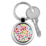 hipster kawaii  Key Chain (Round)